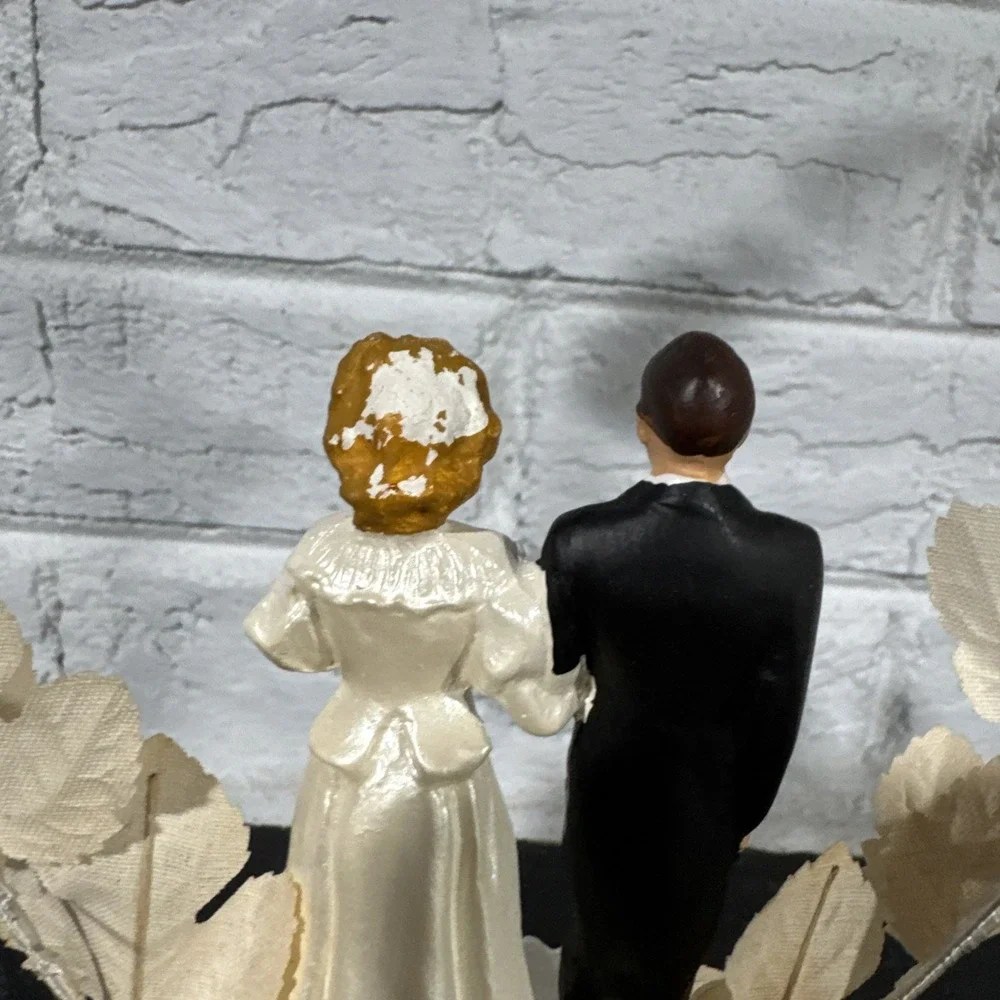 Vintage Wedding Cake Topper Coast Novelty Co. 1959 Mcm Made In U.S.A 10
